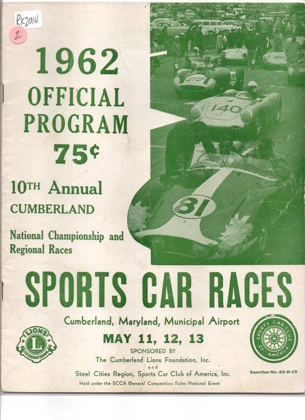 (image for) Cumberland - 1962 SCCA National Championship & Regional Races