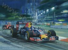 (image for) 2015 Singapore Grand Prix - Giclee Print by Michael Turner