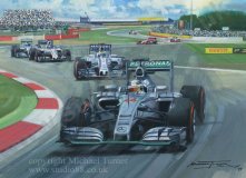 (image for) 2015 British Grand Prix - Giclee Print by Michael Turner
