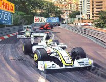 (image for) 2009 Monaco Grand Prix / Jenson Button / Brawn GP 1-2 (Giclee)