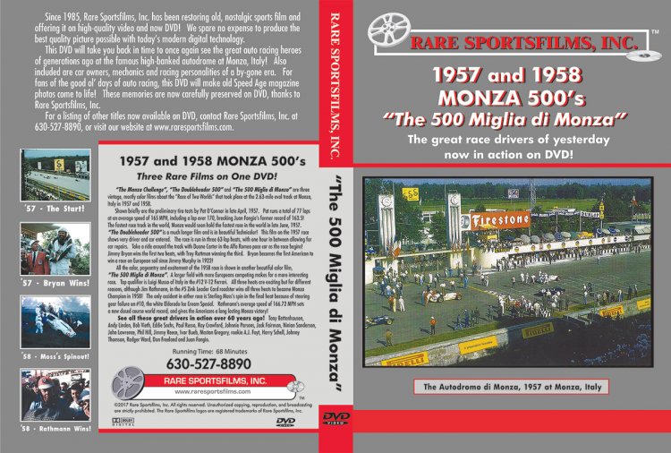(image for) 1957 and 1958 Monza 500's; 'The 500 Miglia di Monza' - Click Image to Close