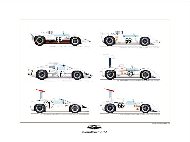 (image for) Chaparral 2 Evolution - signed by Jim Hall & Phil Hill - Click Image to Close