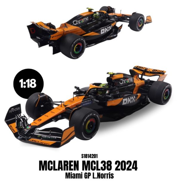 (image for) McLaren F1 Team MCL38 - L.Norris - 2024 Miami GP (Orange)