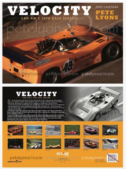 (image for) VELOCITY: Can-Am's 1970 Race Season - 2020 Calendar - Click Image to Close
