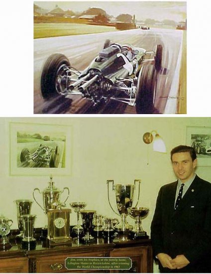 (image for) 1962 British Grand Prix at Aintree - Jim Clark/Lotus 25 (Giclee) - Click Image to Close