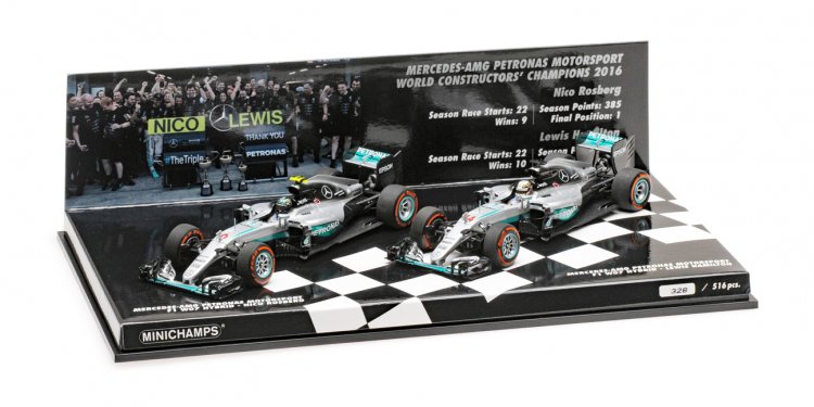 (image for) Mercedes AMG Petronas F1 Team W07 Hybrid-2016 World Champion Set - Click Image to Close