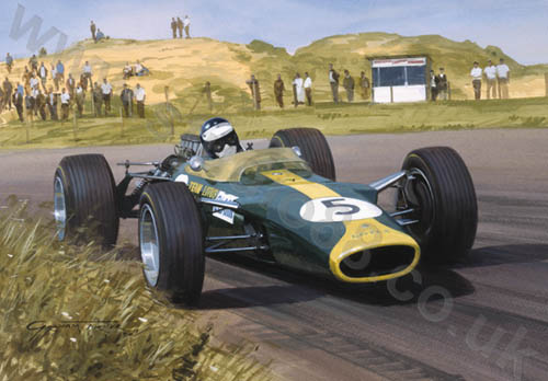 (image for) Jim Clark / Lotus 49 / '67 Dutch GP - GREETING CARDS - Click Image to Close