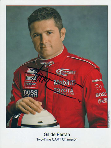 (image for) Gil de Ferran Autographed Penske Publicity Photo