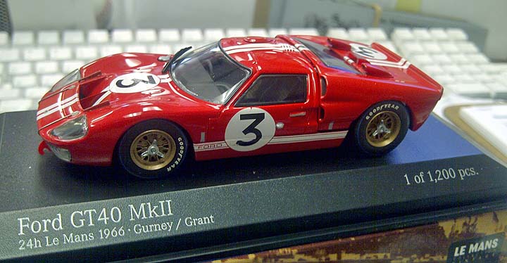 (image for) Ford GT40 MkII #3 - Gurney / Grant - LeMans 1966 - Click Image to Close
