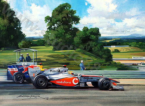 (image for) 2009 Hungarian Grand Prix / Lewis Hamilton / McLaren (Giclee) - Click Image to Close