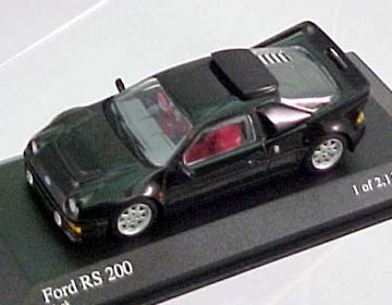 (image for) Ford Escort RS 200, Black (1986) - Click Image to Close