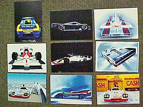 (image for) Lot of 9 Porsche related Post Cards - Click Image to Close