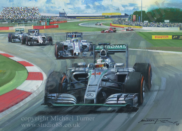 (image for) 2015 British Grand Prix - Giclee Print by Michael Turner - Click Image to Close